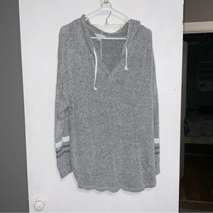 Jersey style hooded top